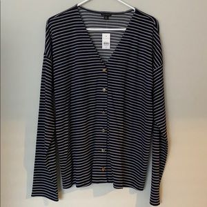 Ann Taylor Striped Cardigan